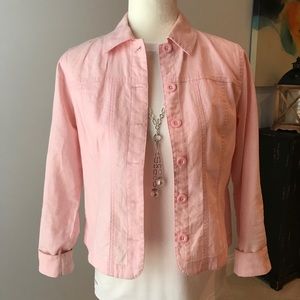 Relativity Button up linen/cotton blend jacket.